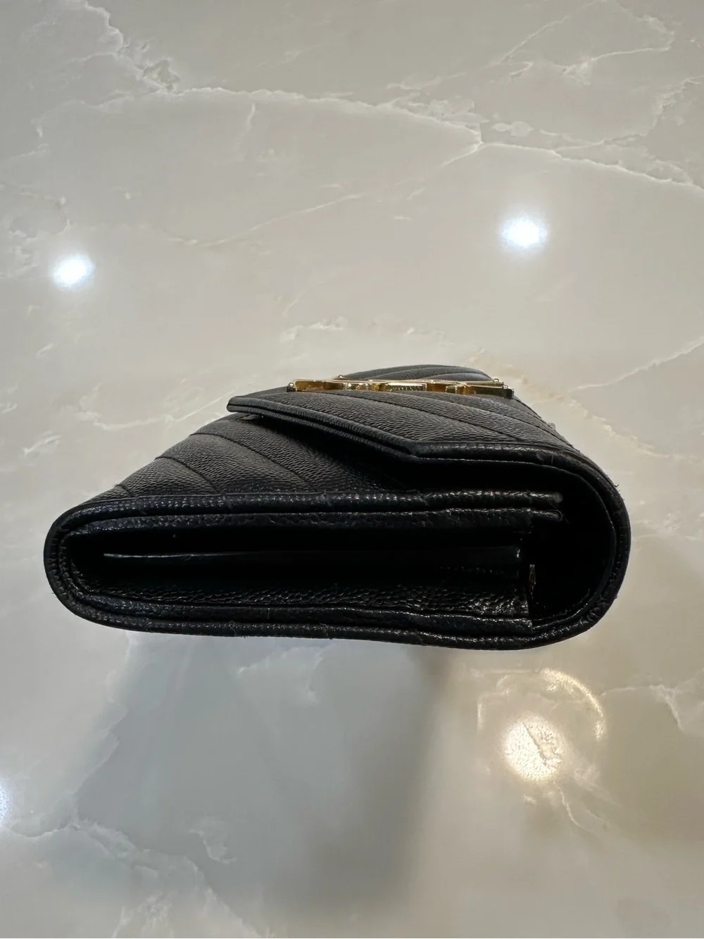 SAINT LAURENT CASSANDRE YSL MONOGRAM LARGE FLAP WALLET